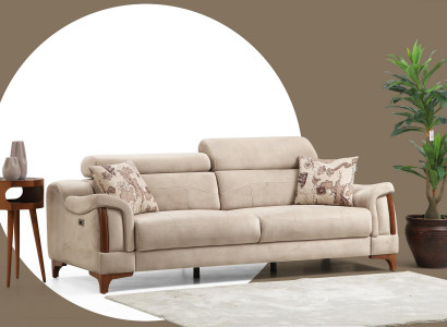 Dreisitzer Sofa Couch Wohnzimmer Designer Möbel Modern Polster Textil